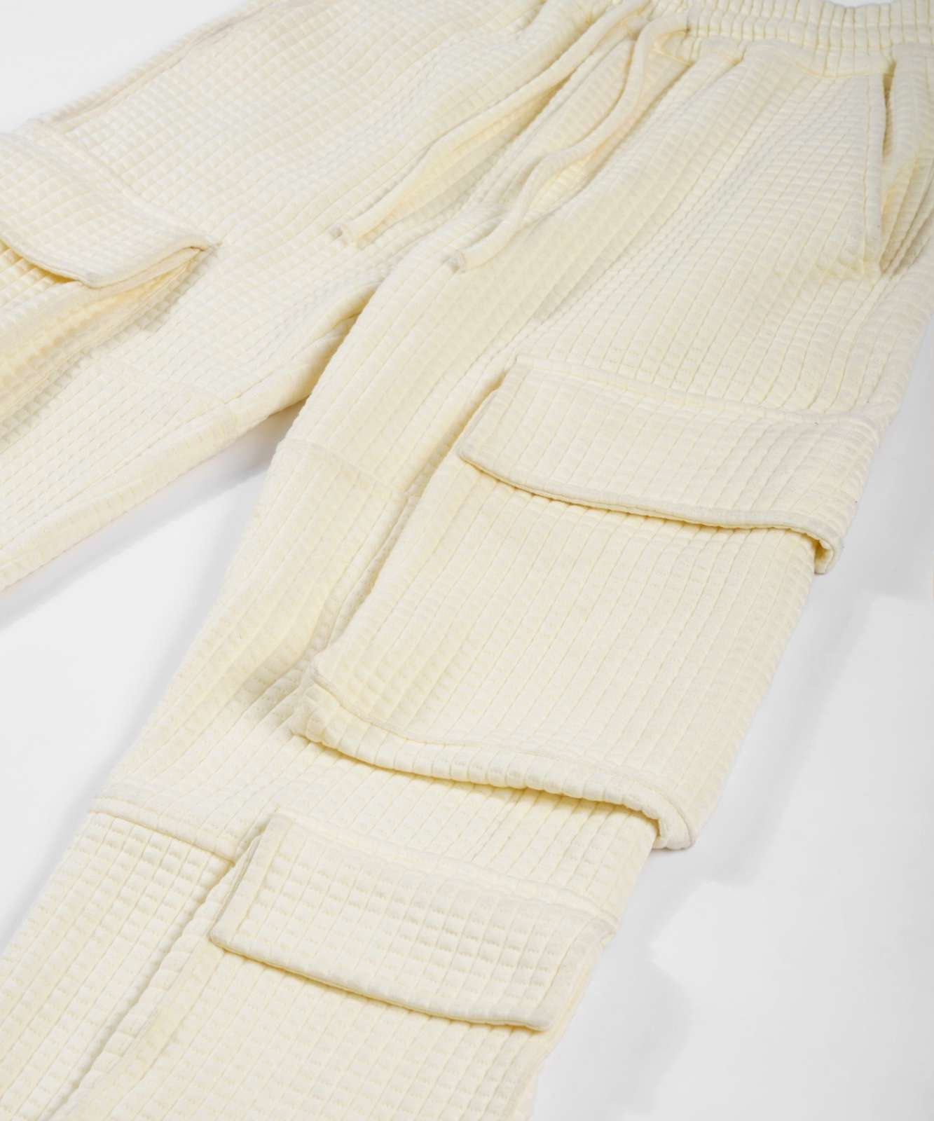 CREAM QUILTED TROUSER