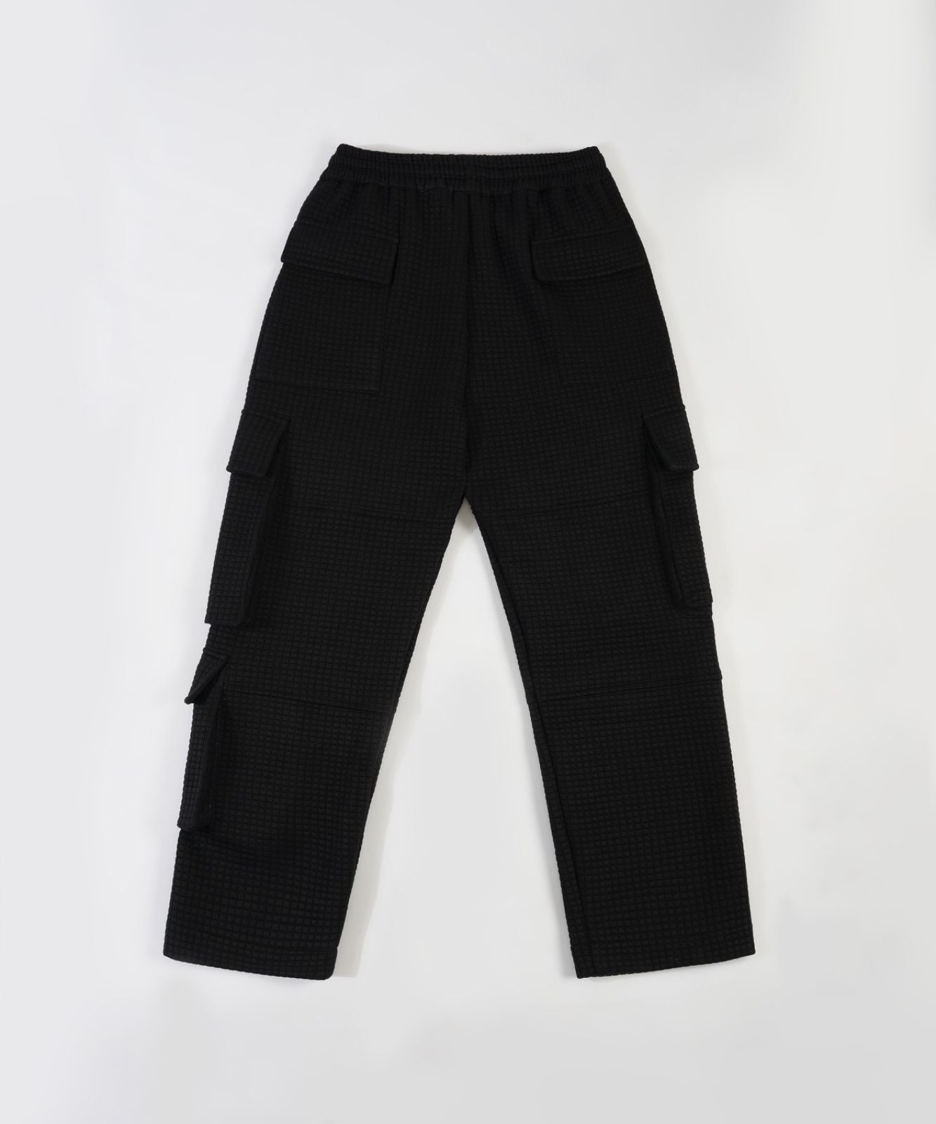 BLACK QUILTED TROUSER