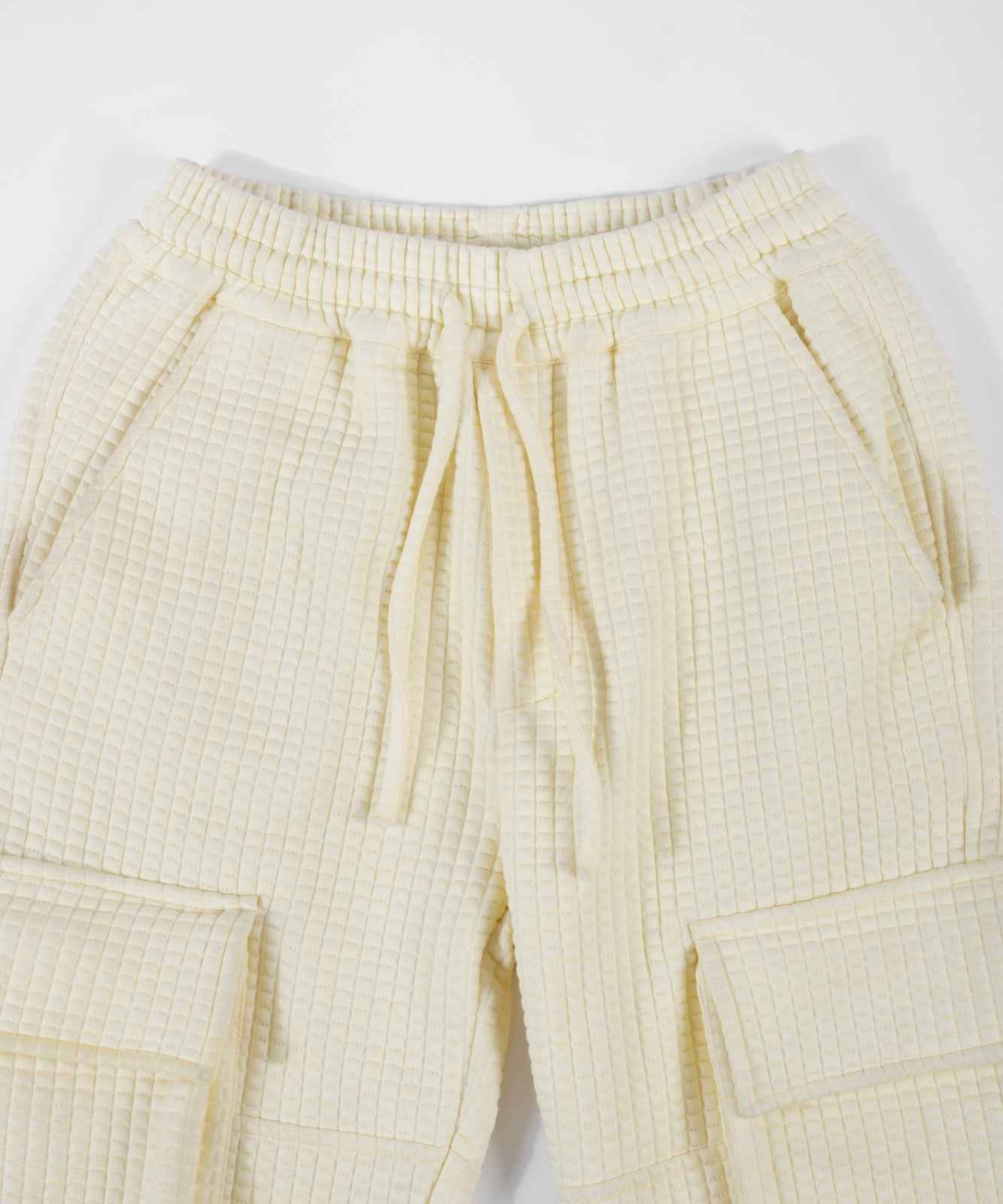 CREAM QUILTED TROUSER