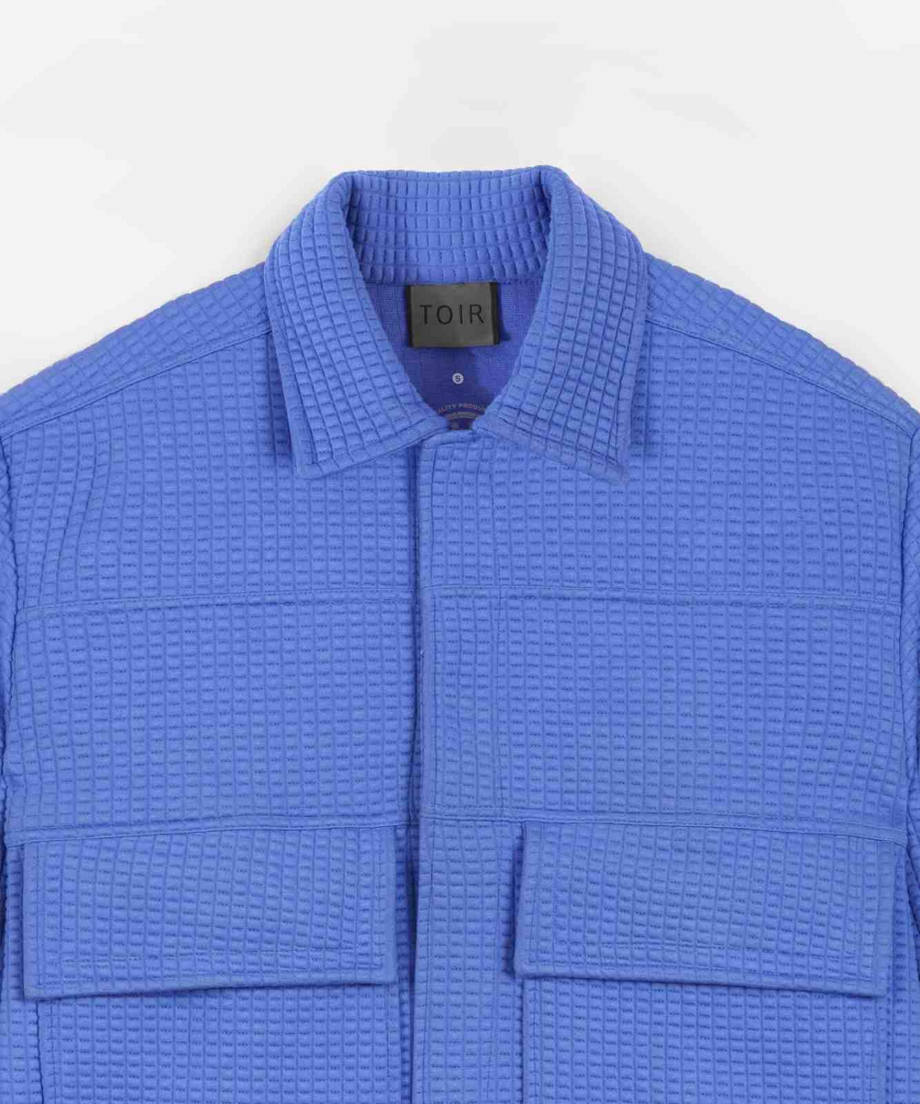 BLUE QUILTED JACKET