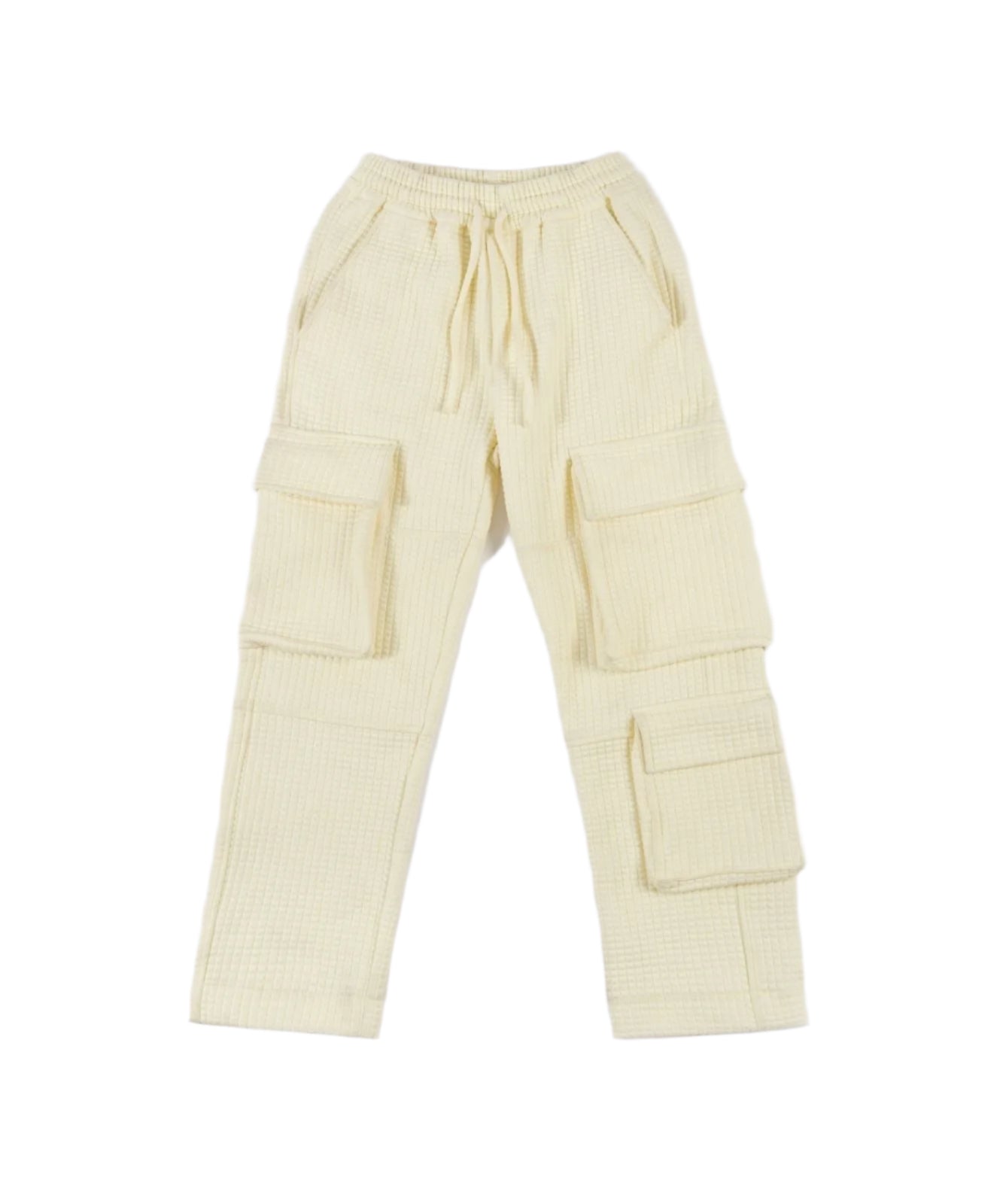 CREAM QUILTED TROUSER