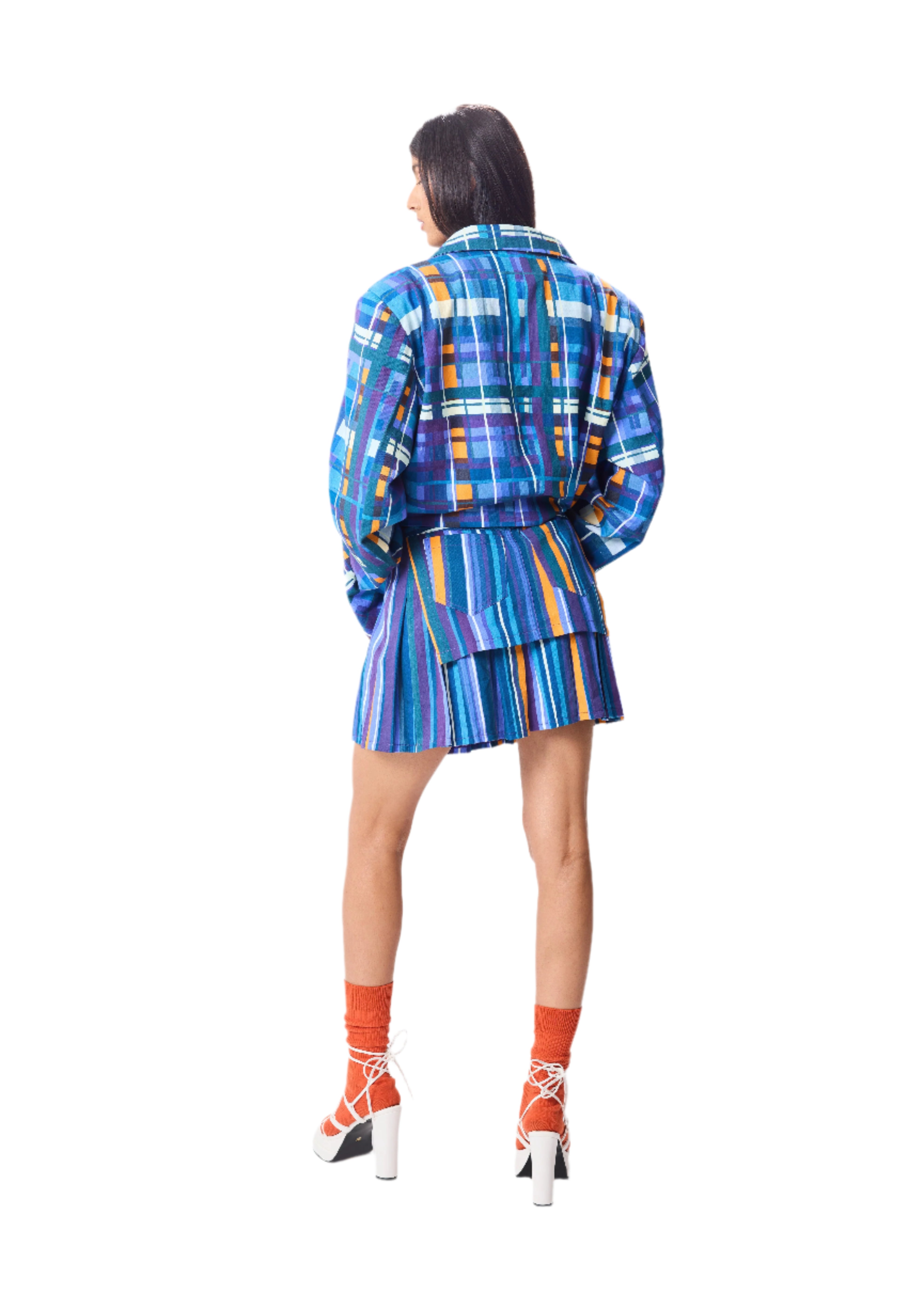 Building Blocks Blazer + Pleated Skirt Set