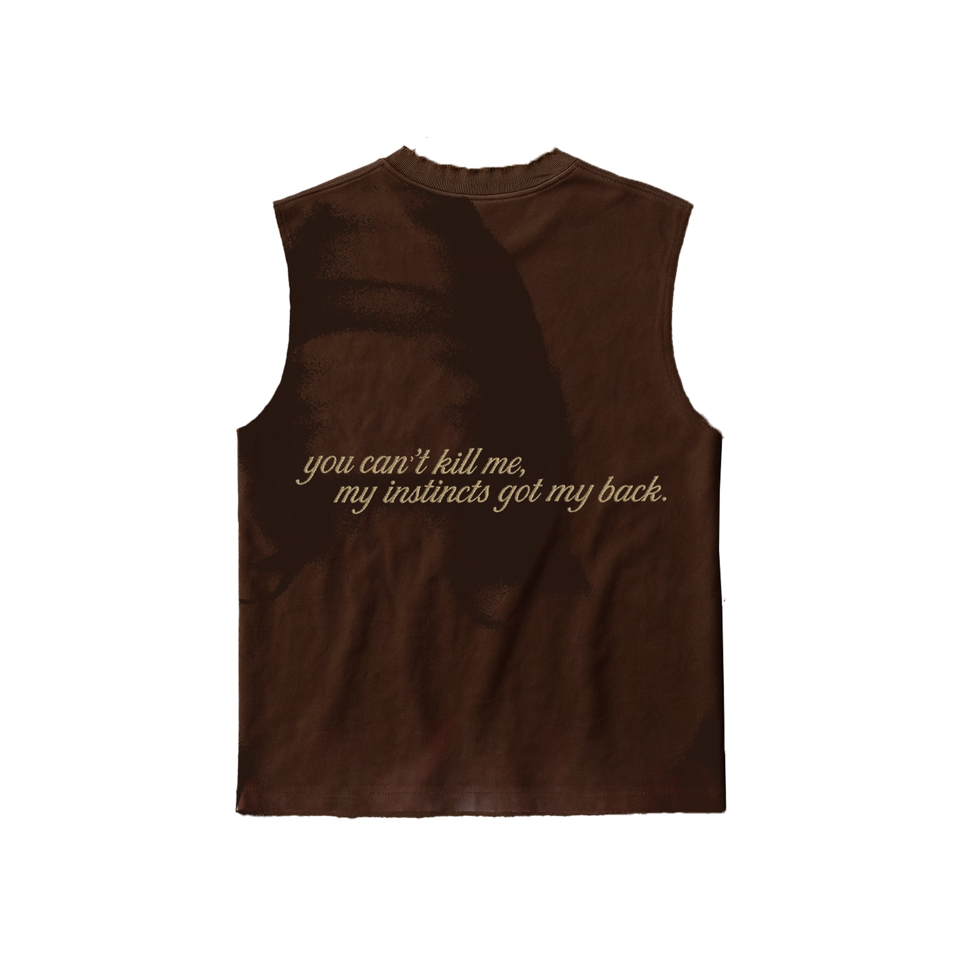 Silk and Cologne - Sleeveless T-Shirt (Coffee Brown)