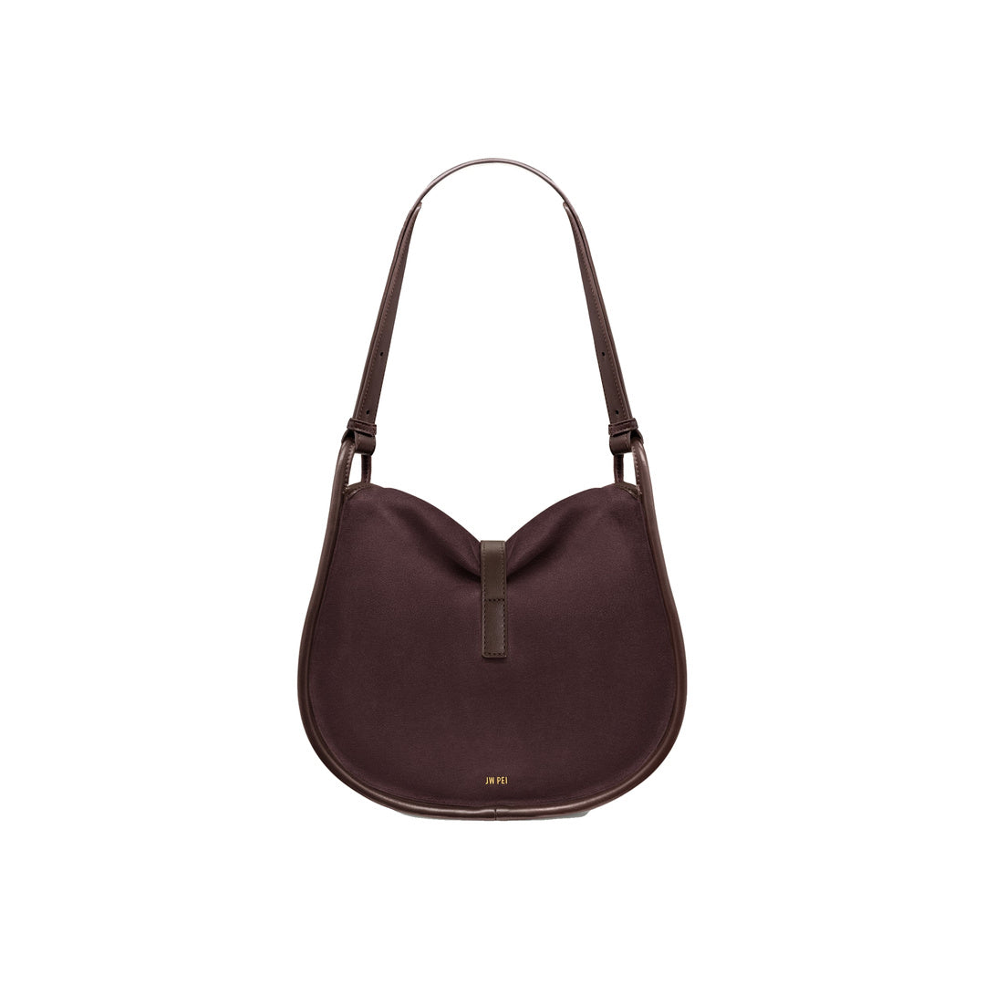 JW PEI Arla Small Faux Suede Hobo Bag - Chocolate