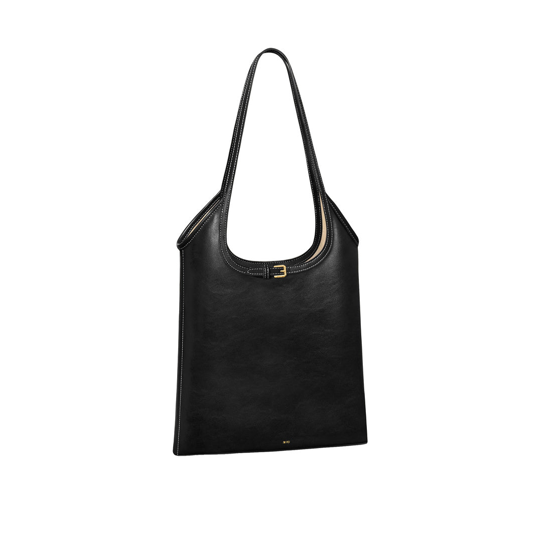 JW PEI Brooke Belted Embellished Shoulder Tote Bag - Black