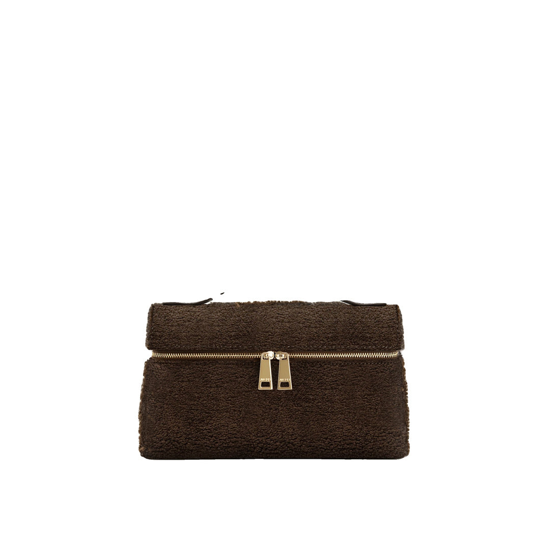 JW PEI Thea Faux Fur Top Handle Bag - Mocha Brown