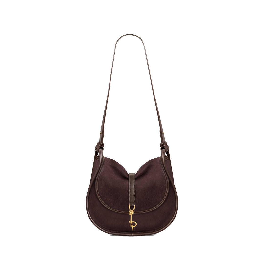 JW PEI Arla Small Faux Suede Hobo Bag - Chocolate
