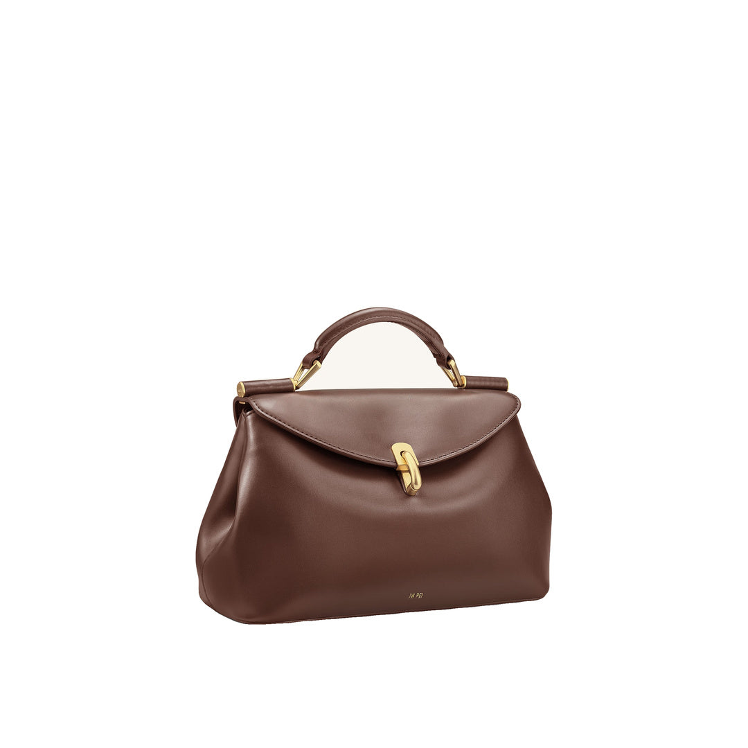 JW PEI Audrey Flap Lock Top Handle Bag - Brown