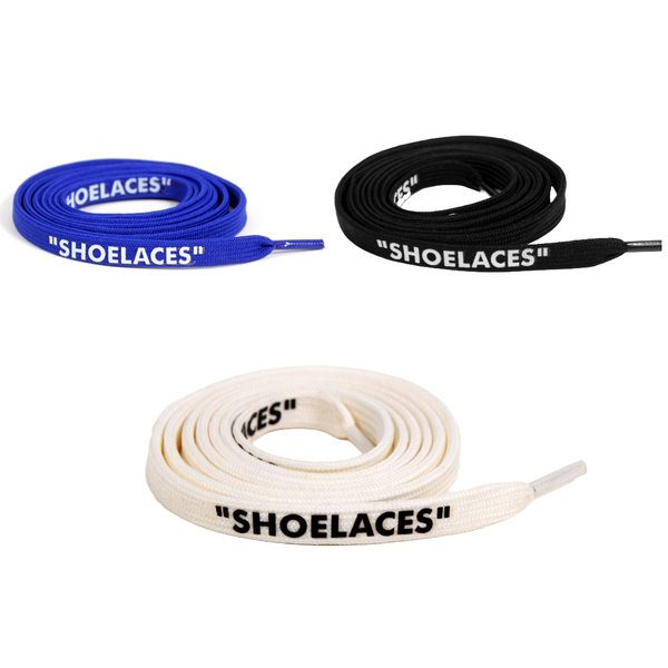 Knotty “ Off-White” Replacement Flat Shoelaces Pack of 3|MELTDOWN SALE