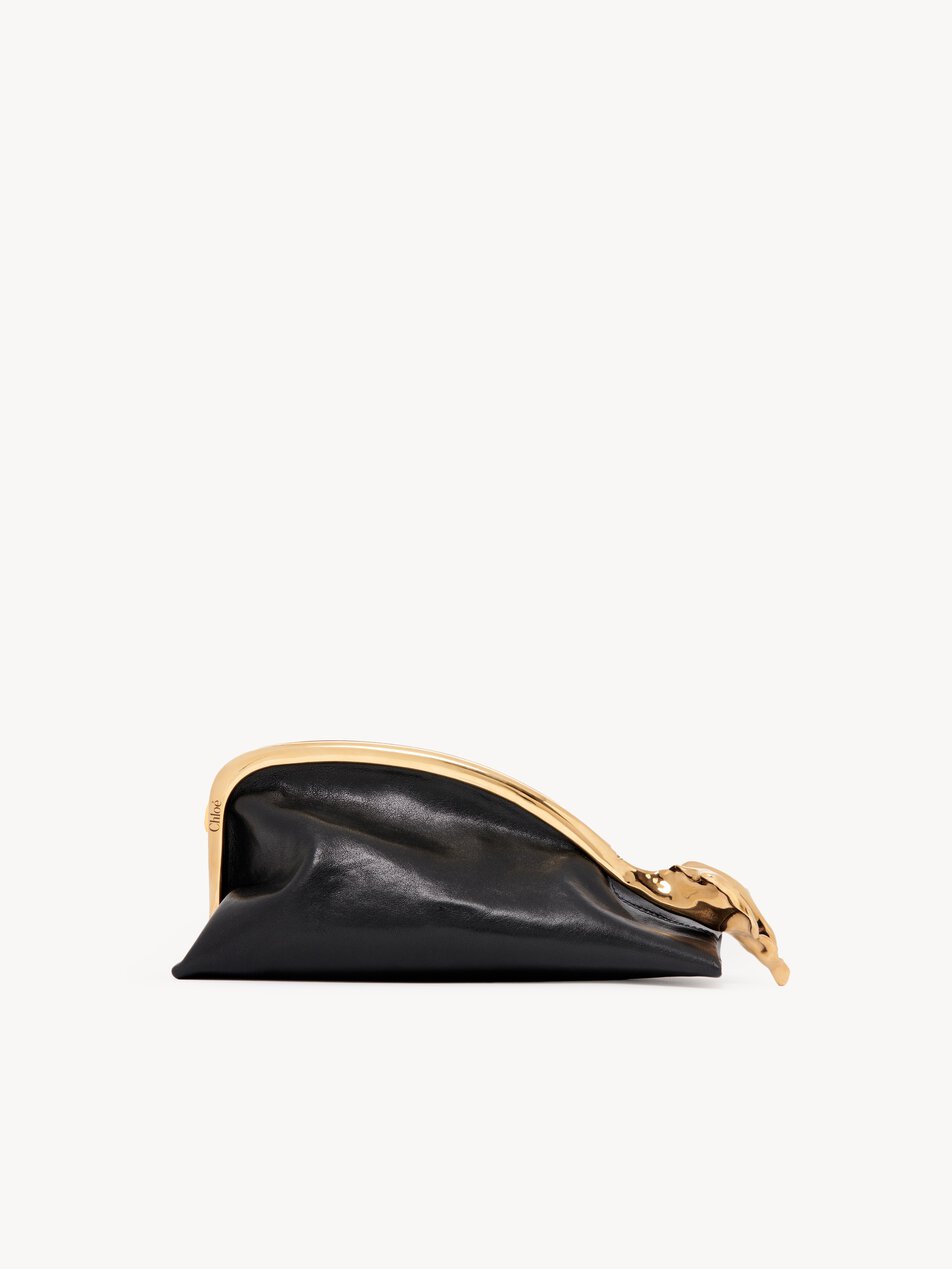 CHLOE Small Eden Treasures clutch in leather Black