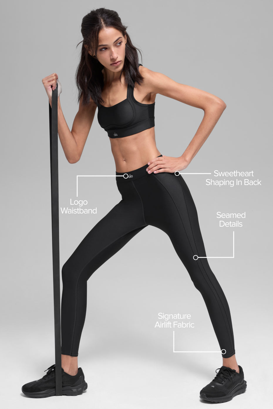 alo Airlift High-Waist Ignite 7/8 Legging - Black