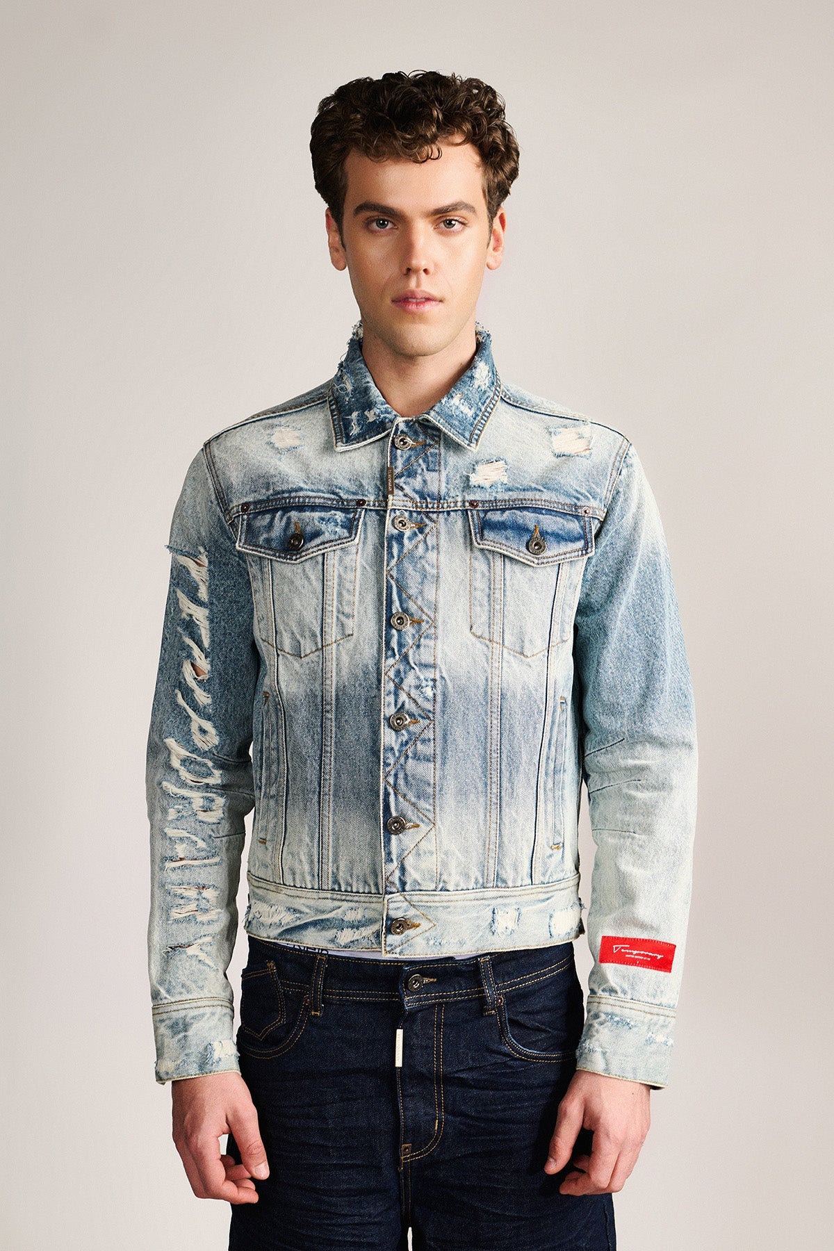 THE LAST WEAR — Hand Distressed Denim Trucker Jacket | TEMPORARY