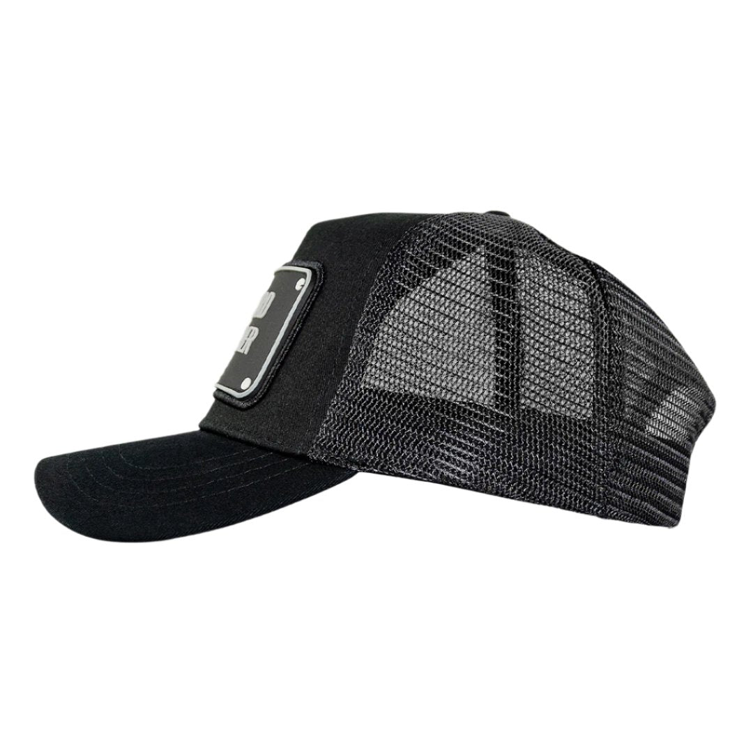 Work Hard Black Trucker Cap