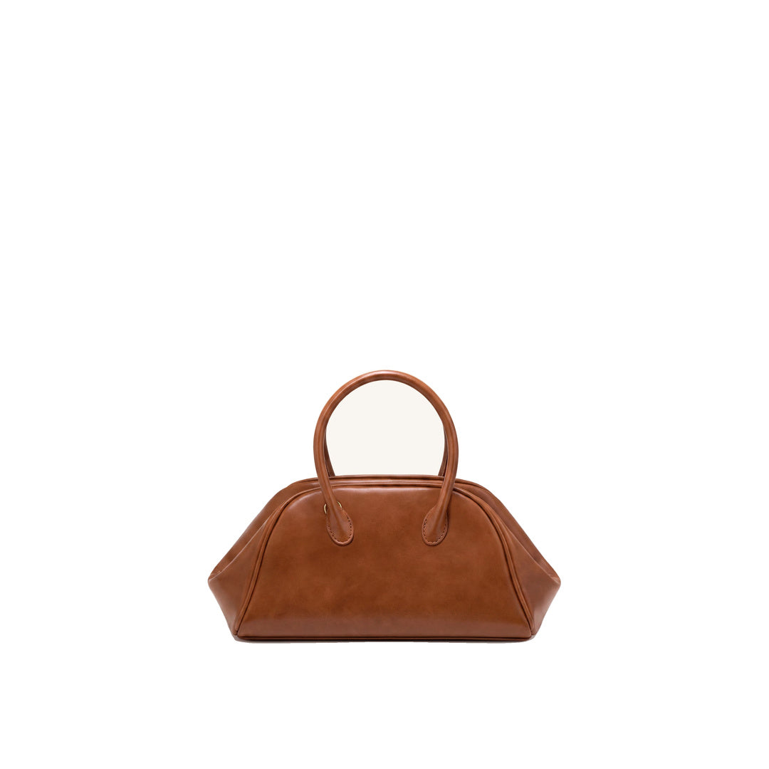 JW PEI Veda Vintage Finish Bowler Bag - Saddle Brown