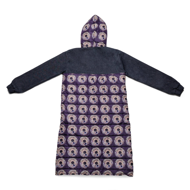 Violet Eyed Long Puffer 1 OF 1 | NATTY GARB | Streetwear Jacket by Crepdog Crew