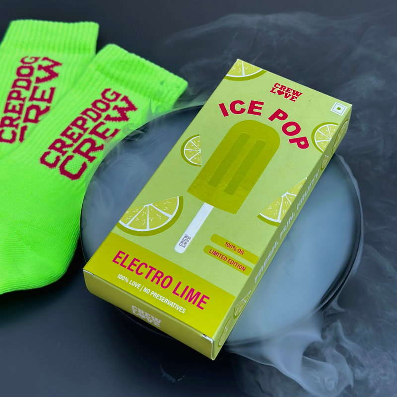 CDC ICE POP SOCKS - ELECTRO LIME | CDC CLOTHING | Streetwear Socks by Crepdog Crew