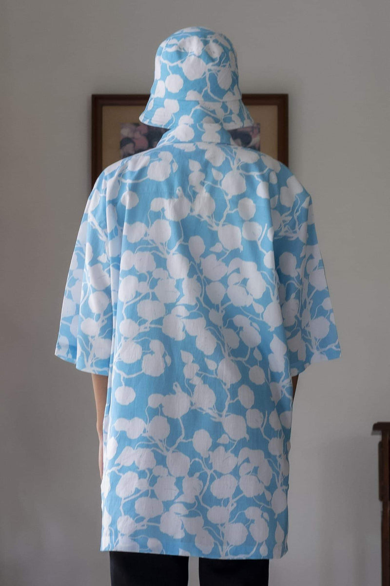 Floral Print Shirt (Arctic Blue) | PRXKHXR | Streetwear Shirts by Crepdog Crew