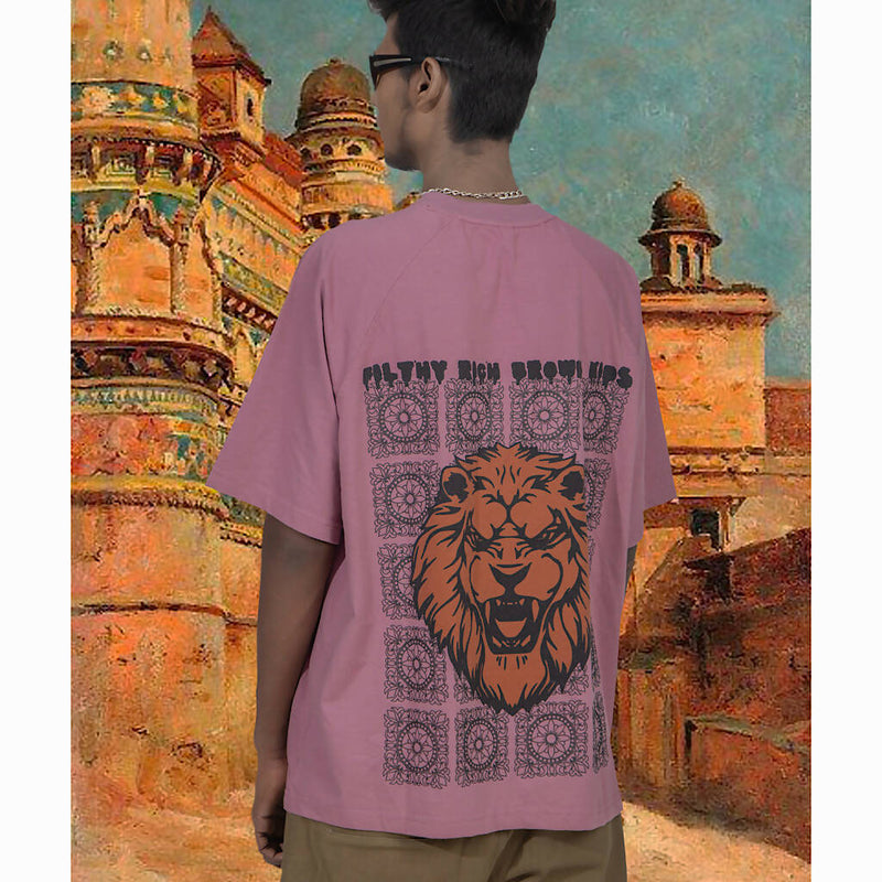 Block Lion Lavender T-shirt | Zero Tolerance | Streetwear T-shirt by Crepdog Crew
