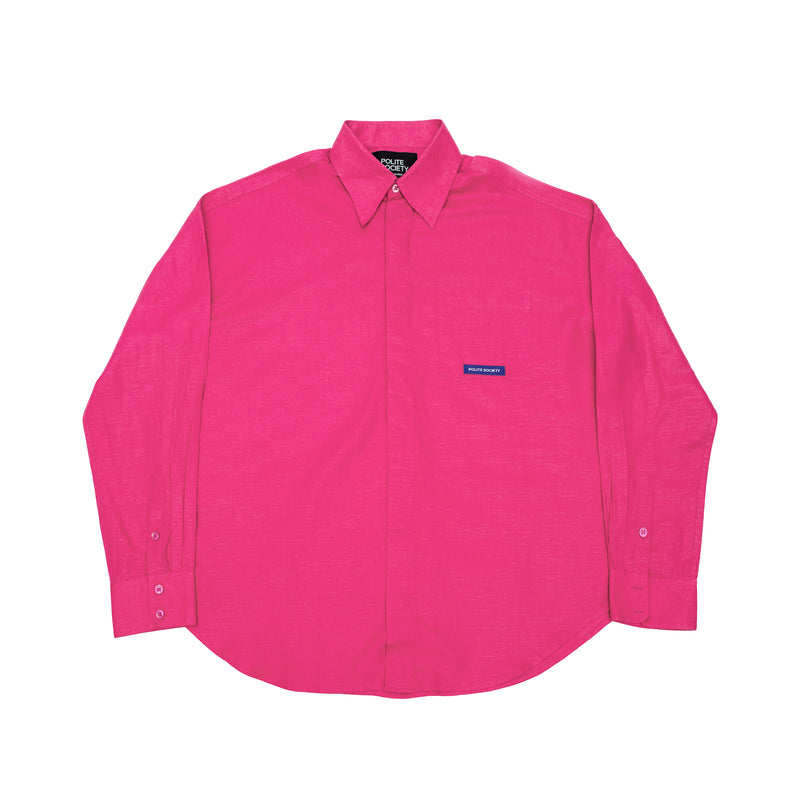 EASY OVERSHIRT HOT PINK | Polite Society | Streetwear Shirts by Crepdog Crew