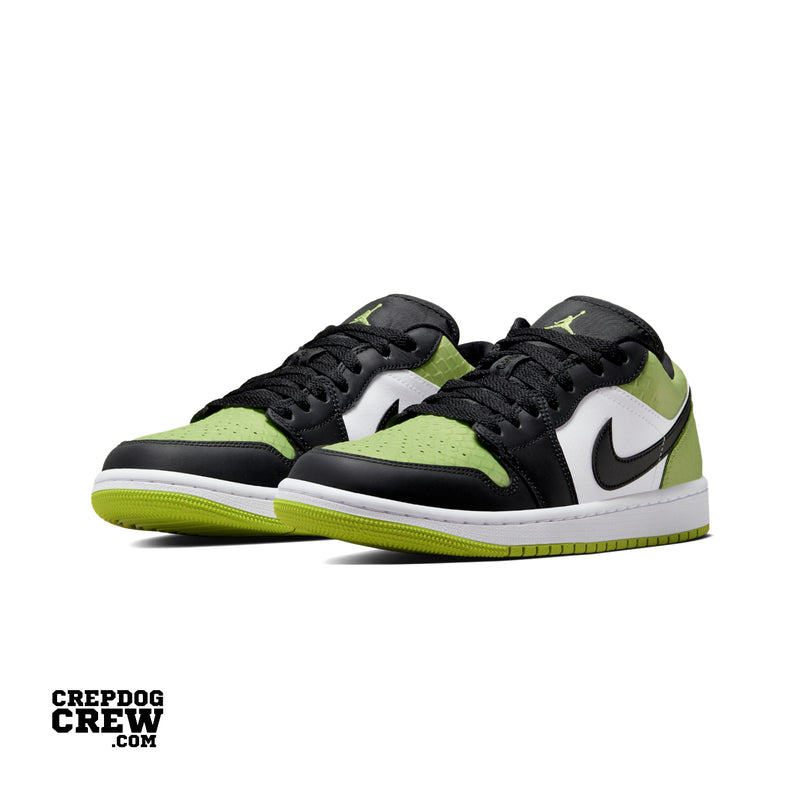 Jordan 1 Low Snakeskin Vivid Green (W) | Nike Air Jordan | Sneaker Shoes by Crepdog Crew