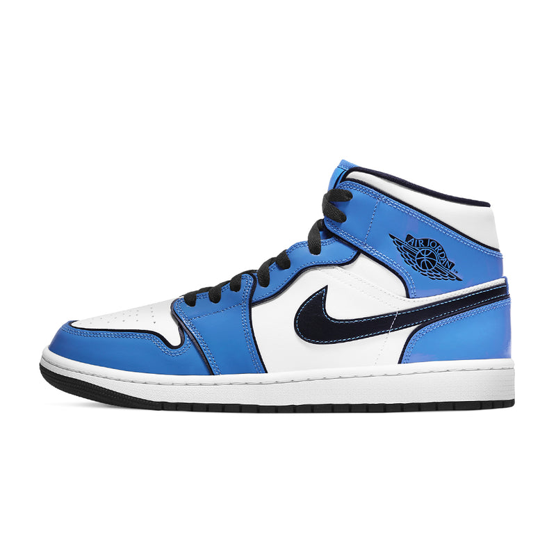 Jordan 1 Mid Signal Blue (GS) | Nike Air Jordan | Sneaker Shoes by Crepdog Crew