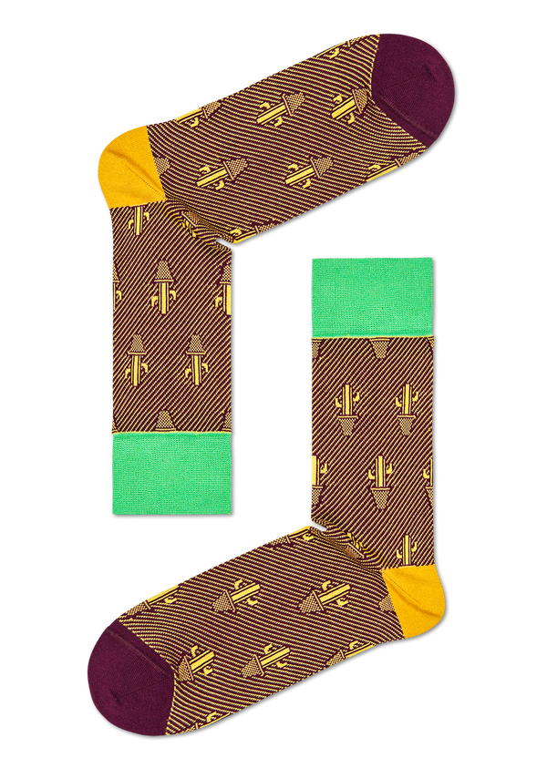 Happy Socks Dressed Cactus Crew Sock|CAC01-2200