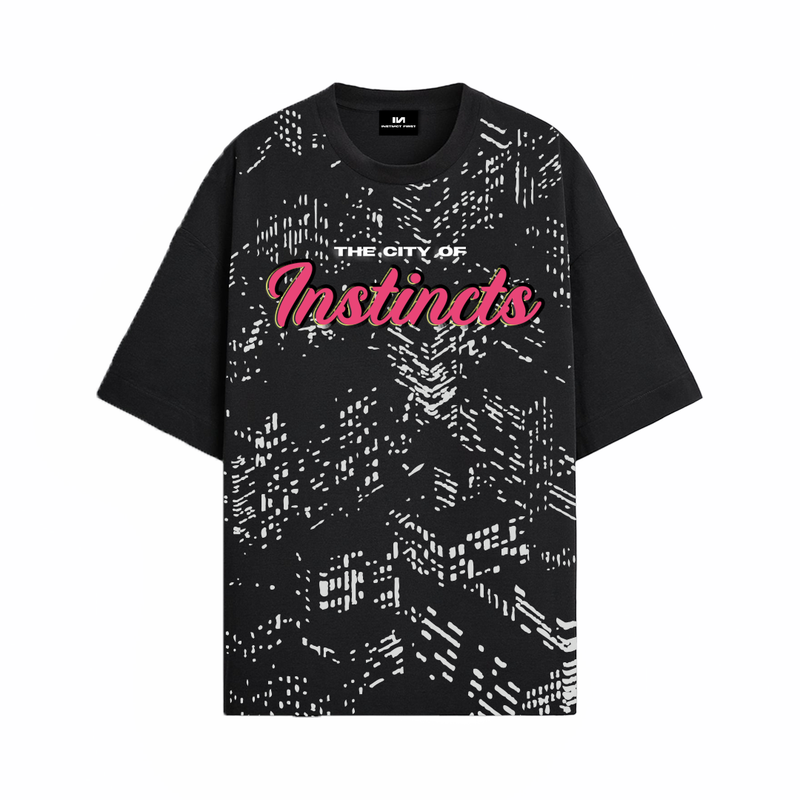 City Of Instincts - Oversized T-shirt | Instinct First | Streetwear T-shirt by Crepdog Crew