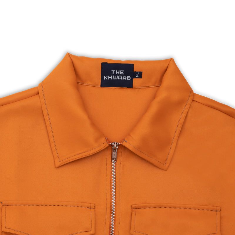 Zesty Suave Jacket (Orange) | The Khwaab | Streetwear Jacket by Crepdog Crew