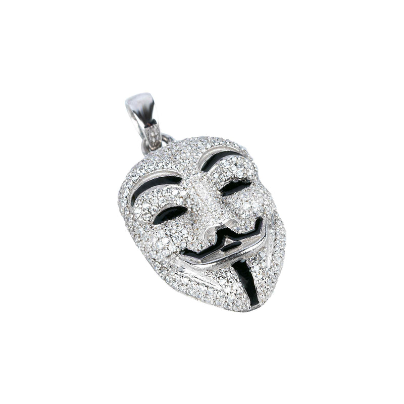 ICED GUY FAWKES WHITE | THE NOBLE SCULPTOR | Streetwear Pendant by Crepdog Crew