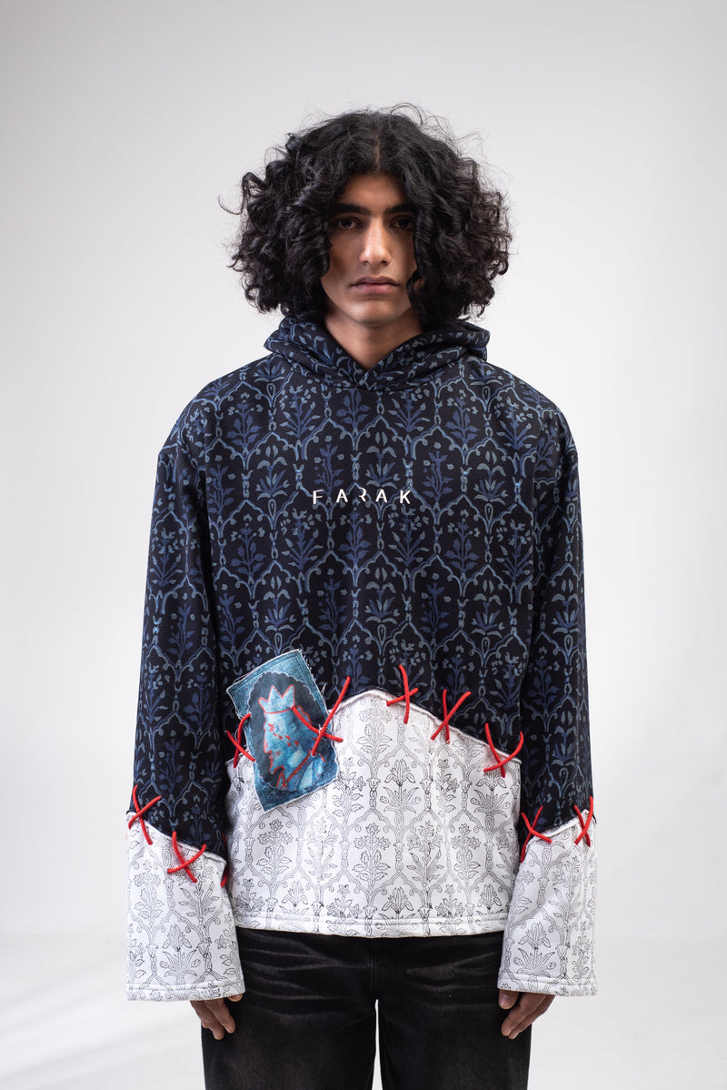 Anarkali Block Printed - Hoodie | F A R A K | Streetwear Sweatshirt Hoodies by Crepdog Crew