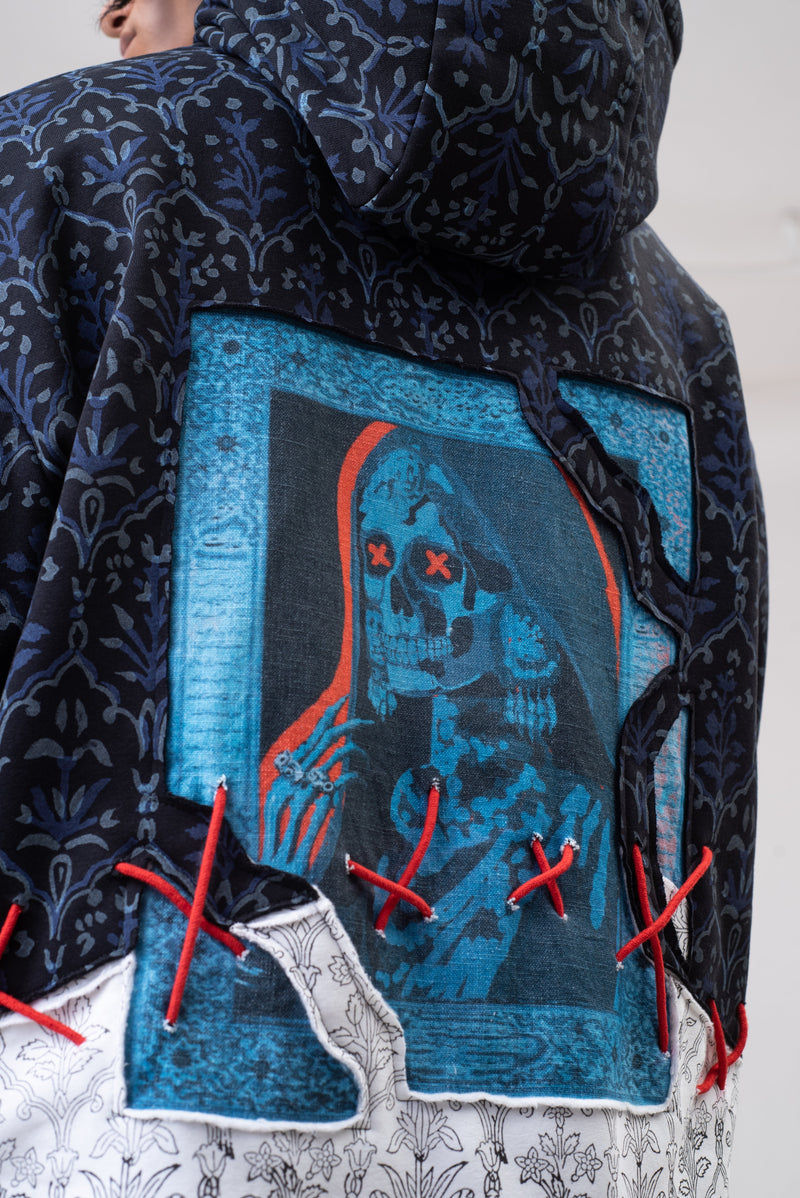 Anarkali Block Printed - Hoodie | F A R A K | Streetwear Sweatshirt Hoodies by Crepdog Crew