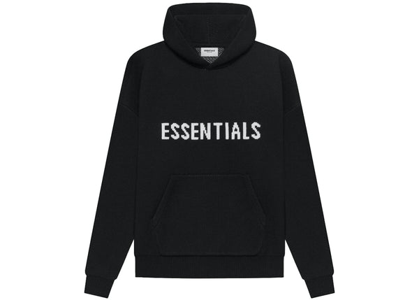 Fear of God Essentials Knit Pullover Hoodie (SS21) Black|Black