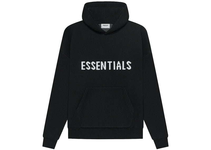 Fear of God Essentials Knit Pullover Hoodie (SS21) Black | Essentials | HYPE by Crepdog Crew