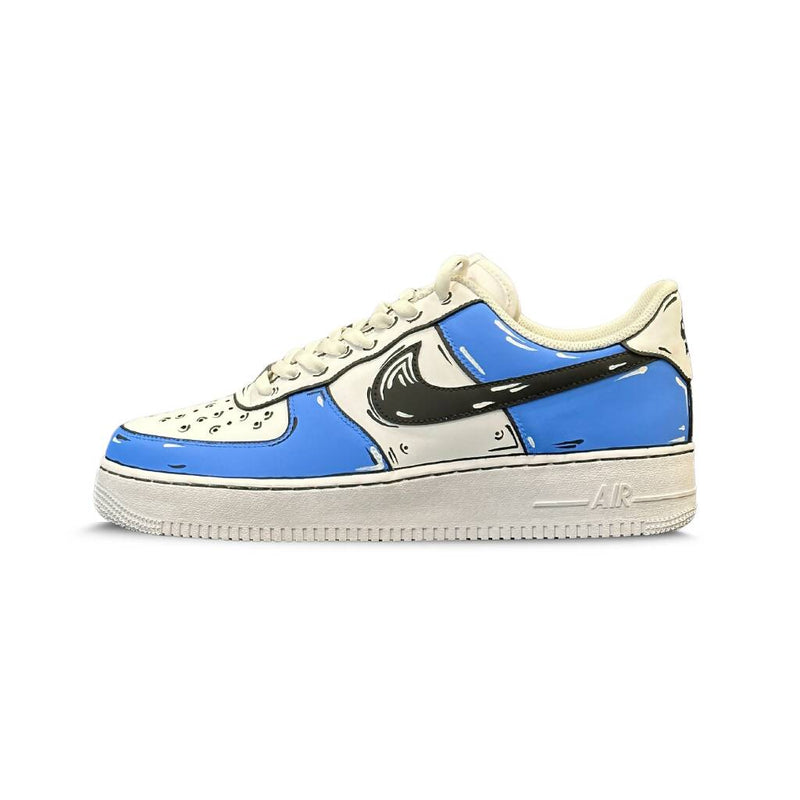BLUE COMICBOOK AF1 | MD CUSTOMS | Custom Sneakers by Crepdog Crew