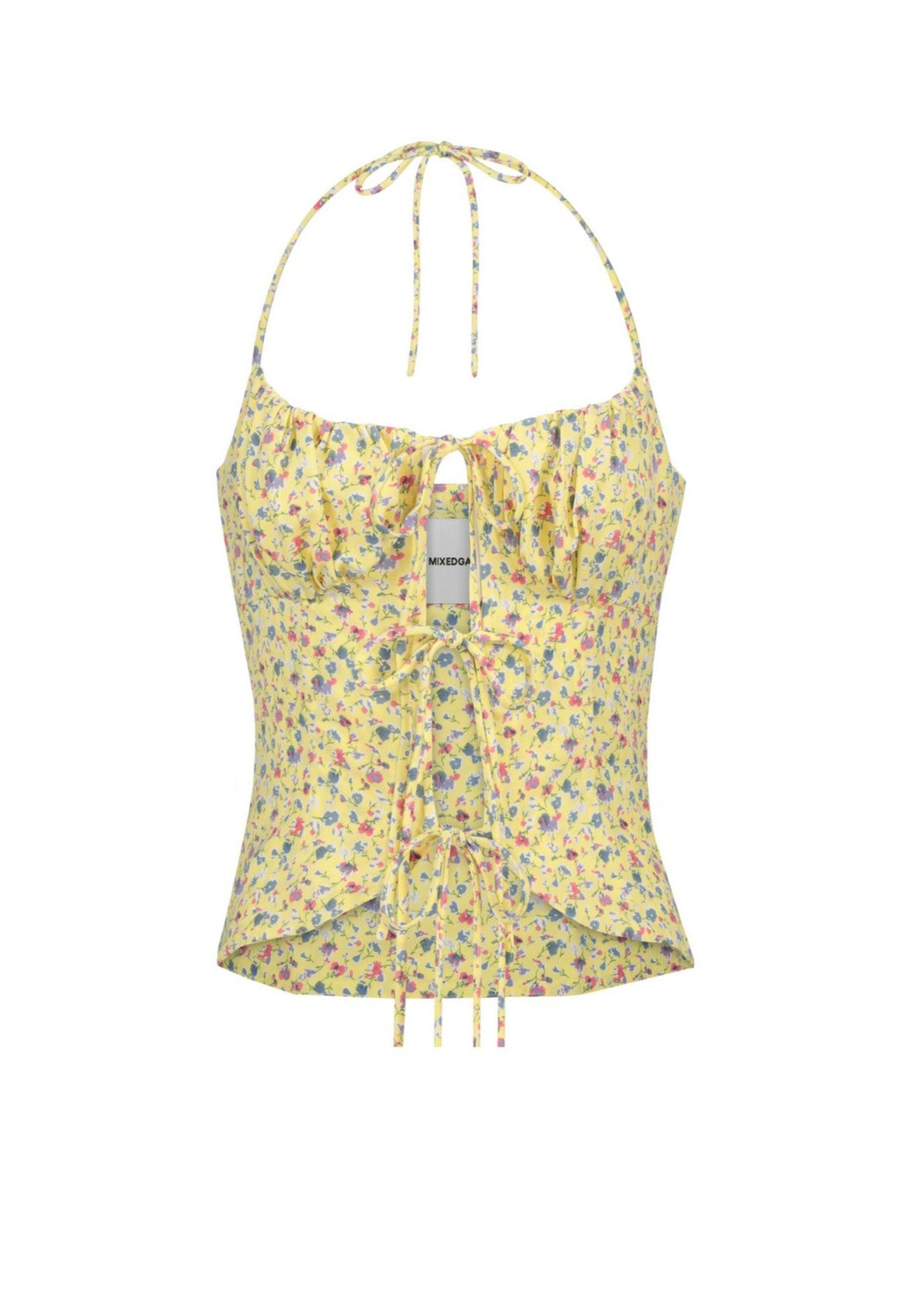 Yellow bustier camisole top from the brand Mixed Gals