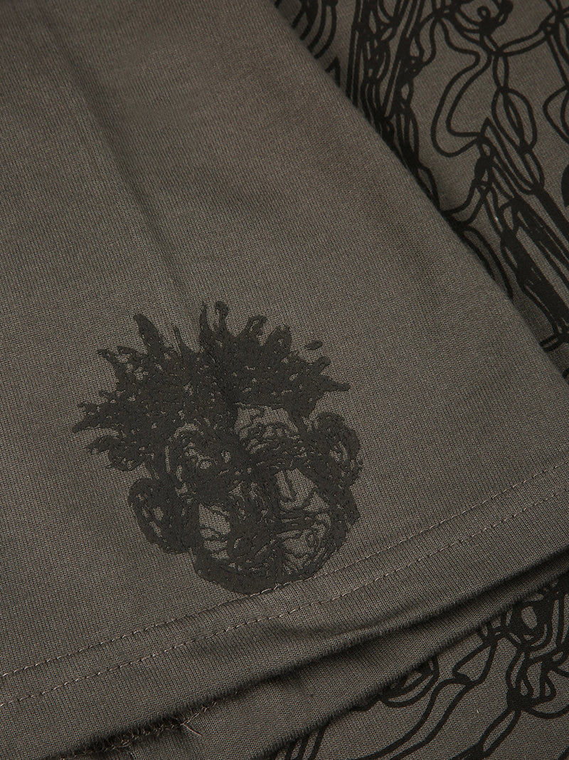 Apiens Grey - Oversized Tshirt | Instinct First | Streetwear T-shirt by Crepdog Crew