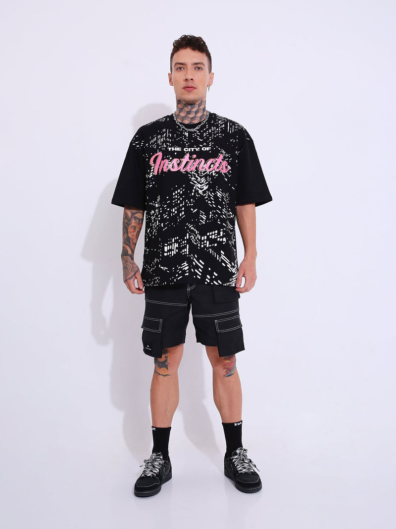 City Of Instincts - Oversized T-shirt | Instinct First | Streetwear T-shirt by Crepdog Crew