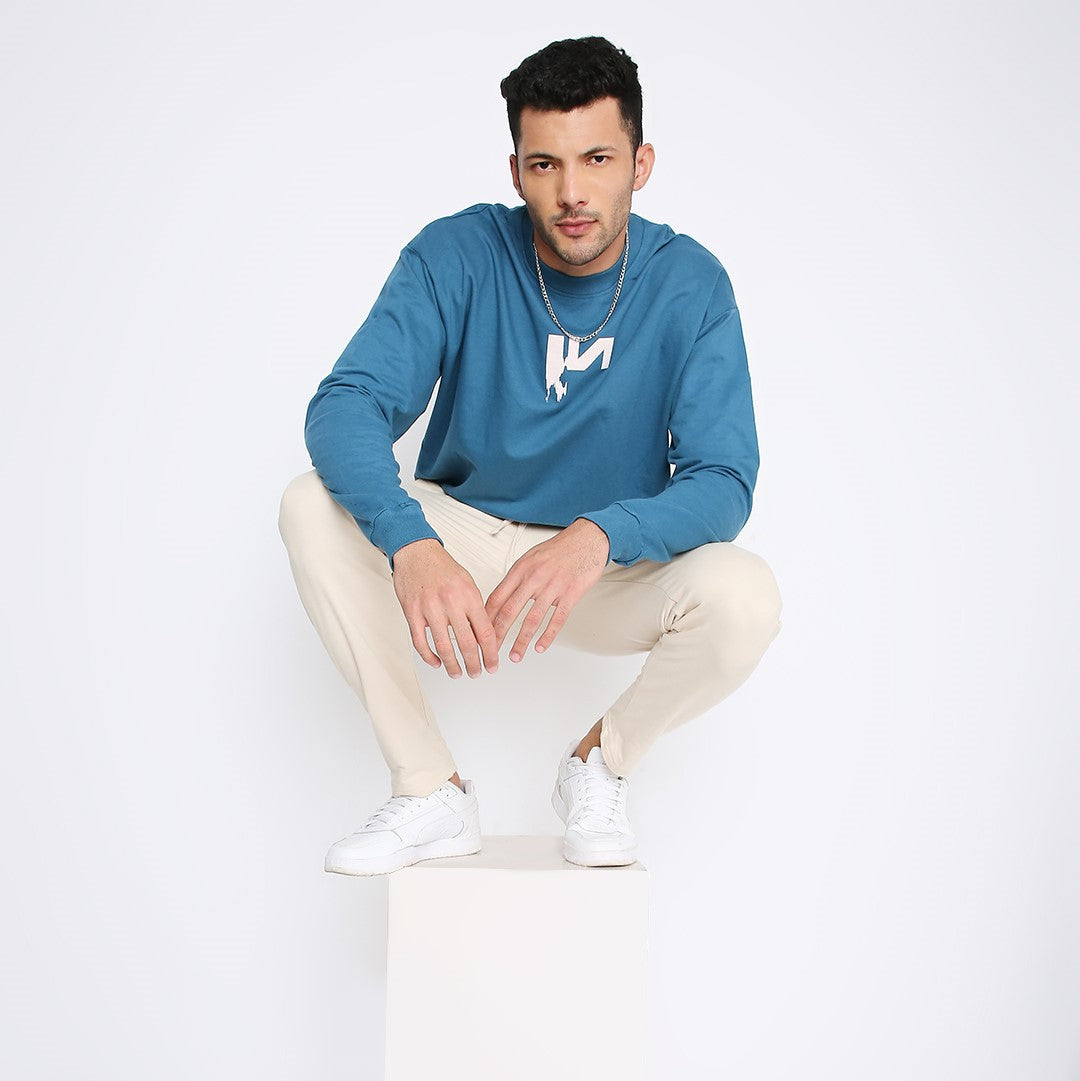 Blue oversized sweatshirt