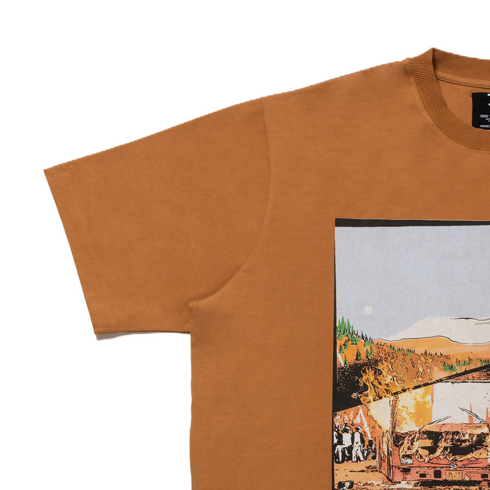Societal damage vintage brown oversized t-shirt
