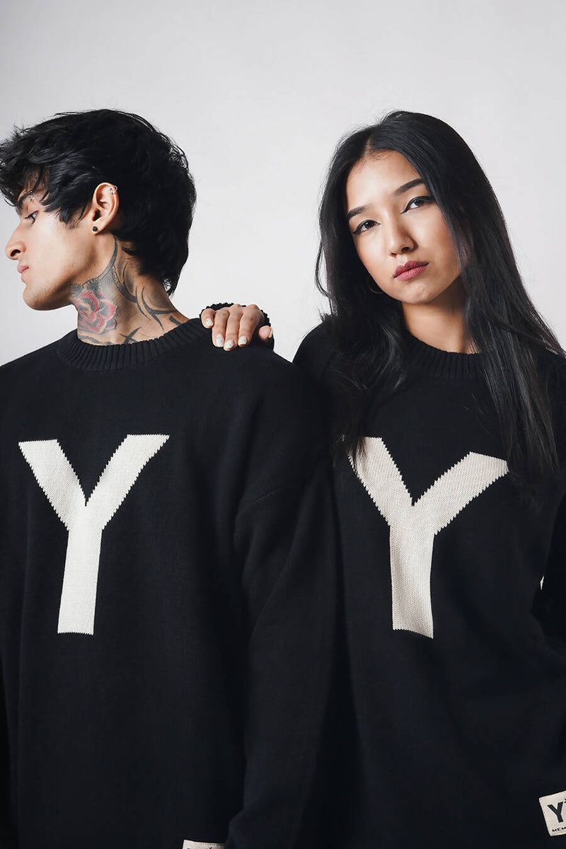 UPPER CRUST SWEATER- BLACK | Y*ALL | Streetwear Sweatshirts & Hoodies by Crepdog Crew