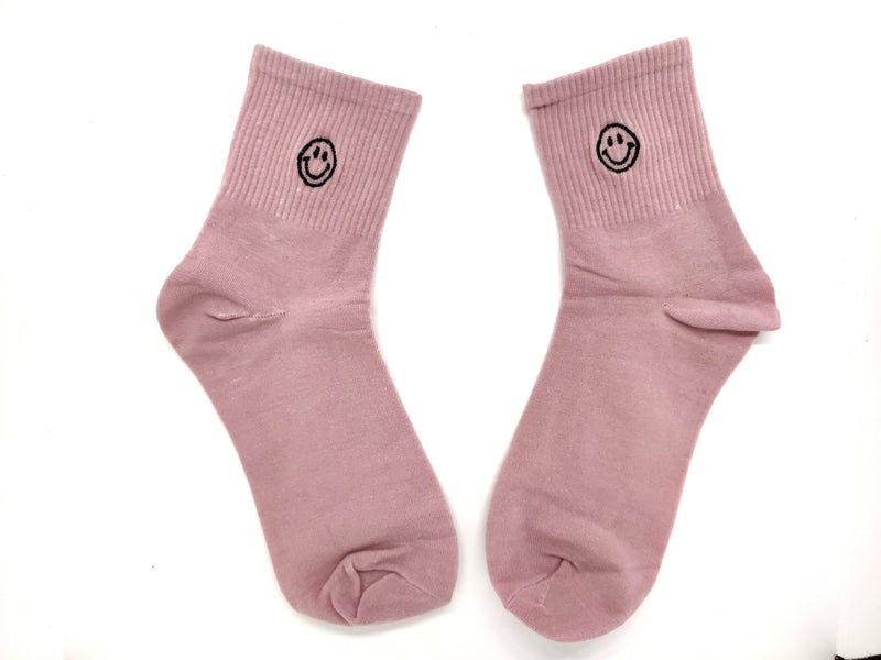 smiley Socks Pink | The GoodLace Company | Socks by Crepdog Crew