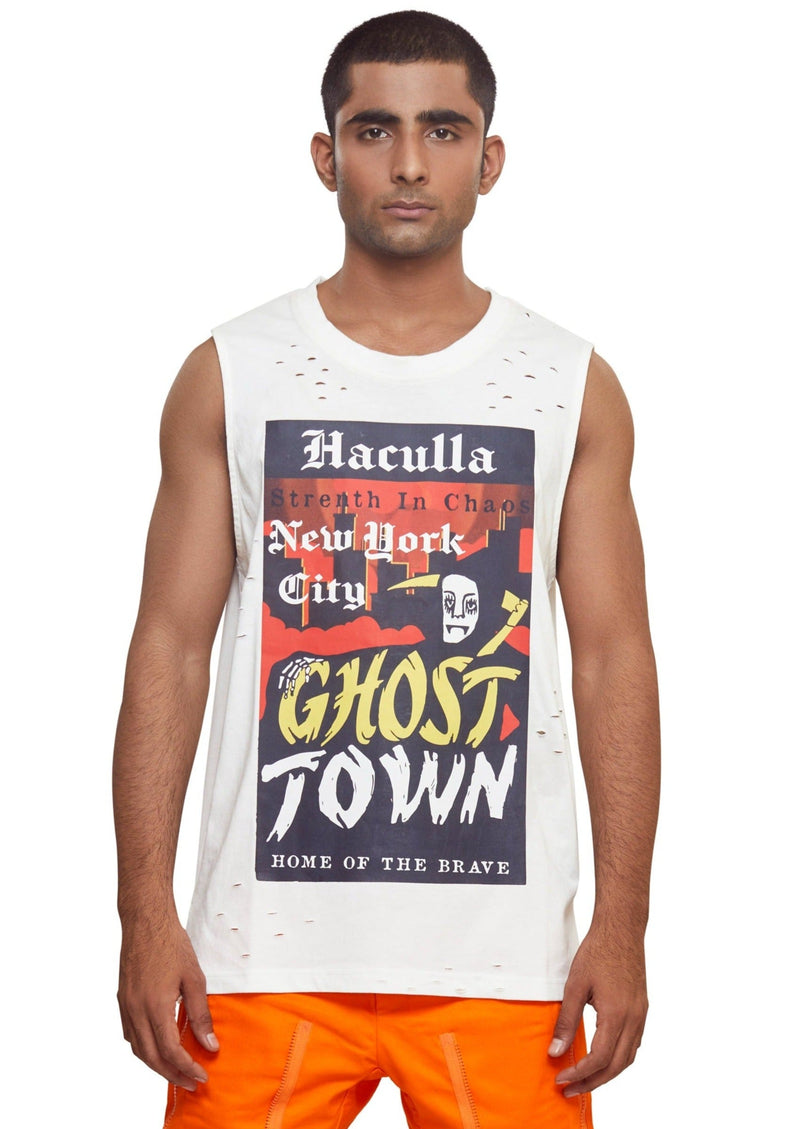 Ghost Town Vintage Tank | Haculla | Streetwear T-shirt by Crepdog Crew