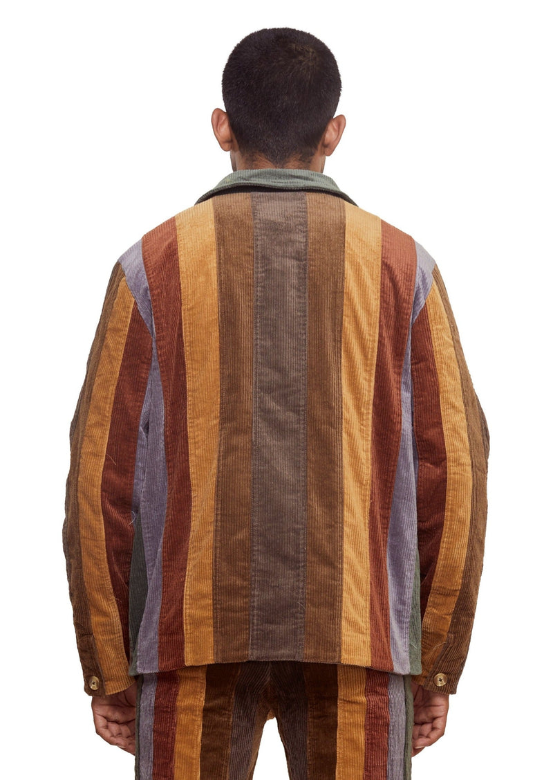 Vertical Paneled Corduroy Jacket | Yitai | Streetwear Sweatshirt Hoodies by Crepdog Crew