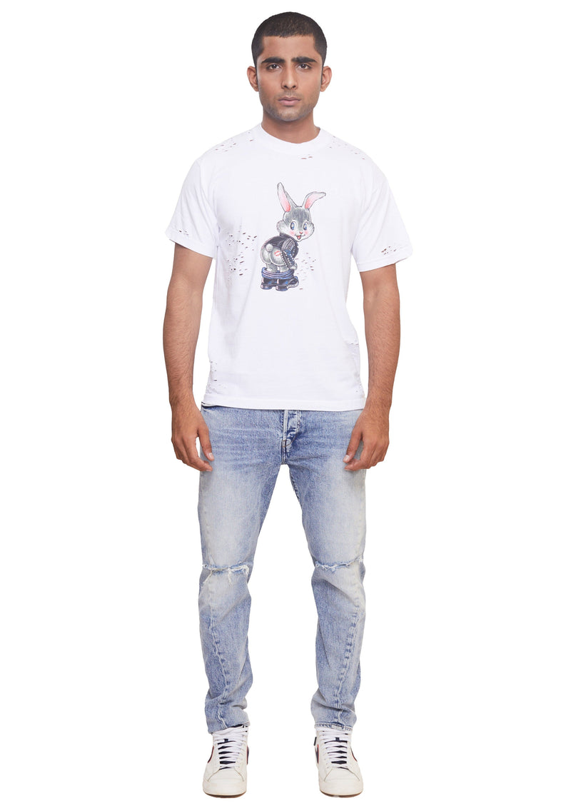 Cheeks Box T (White) | Dom Rebel | Streetwear T-shirt by Crepdog Crew