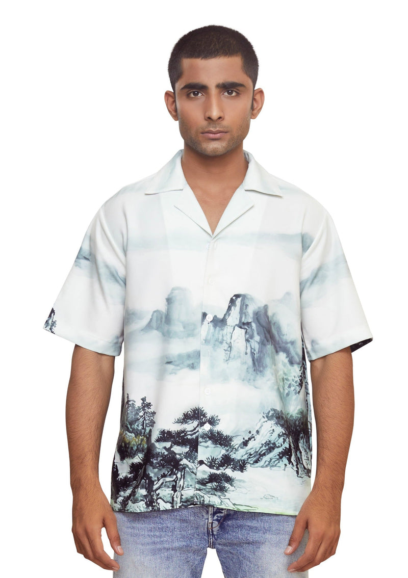 Landscape Water Paint Short Sleeve | Yitai | Streetwear Shirts by Crepdog Crew