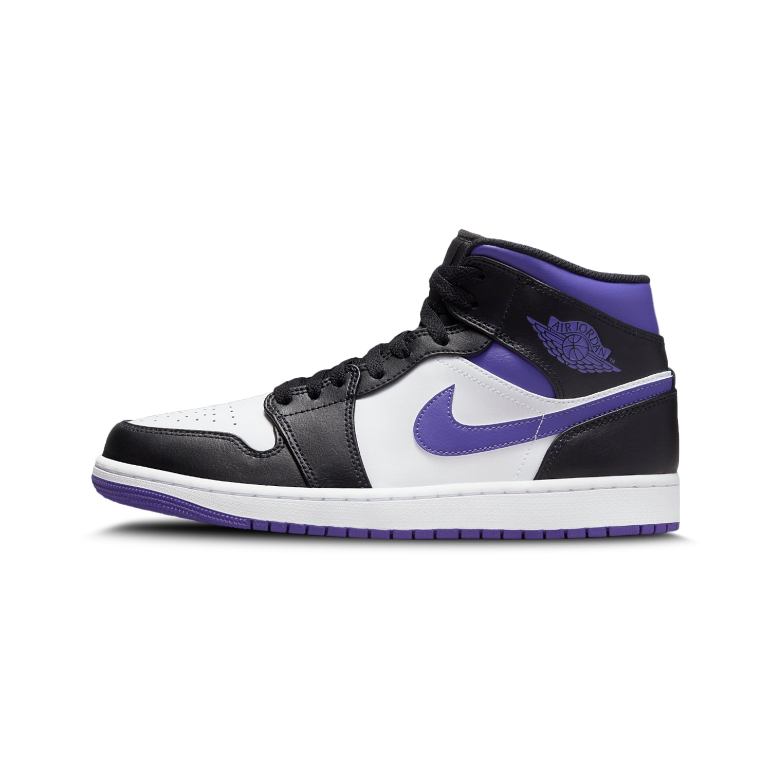 Air jordan 1 retro black hot sale and purple