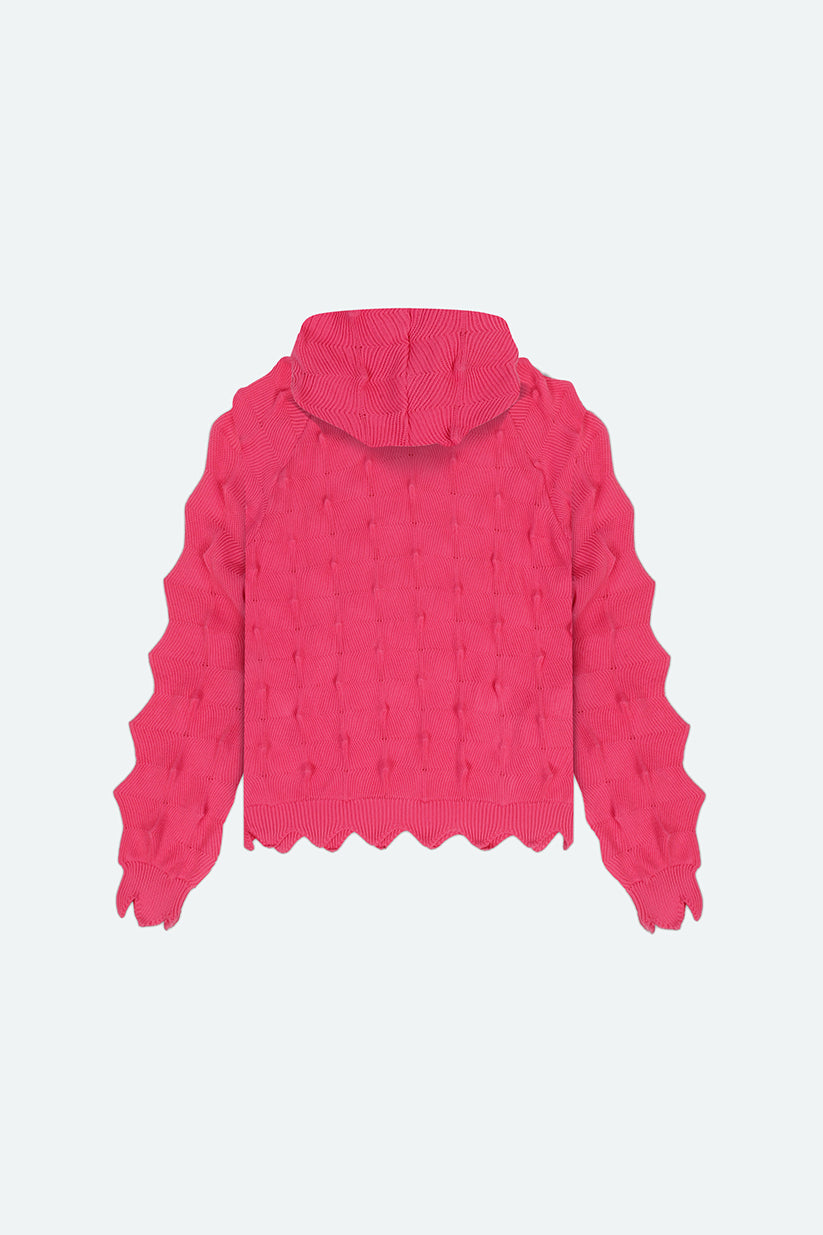 PUNK SPIKE HOODIE: NATTY PINK