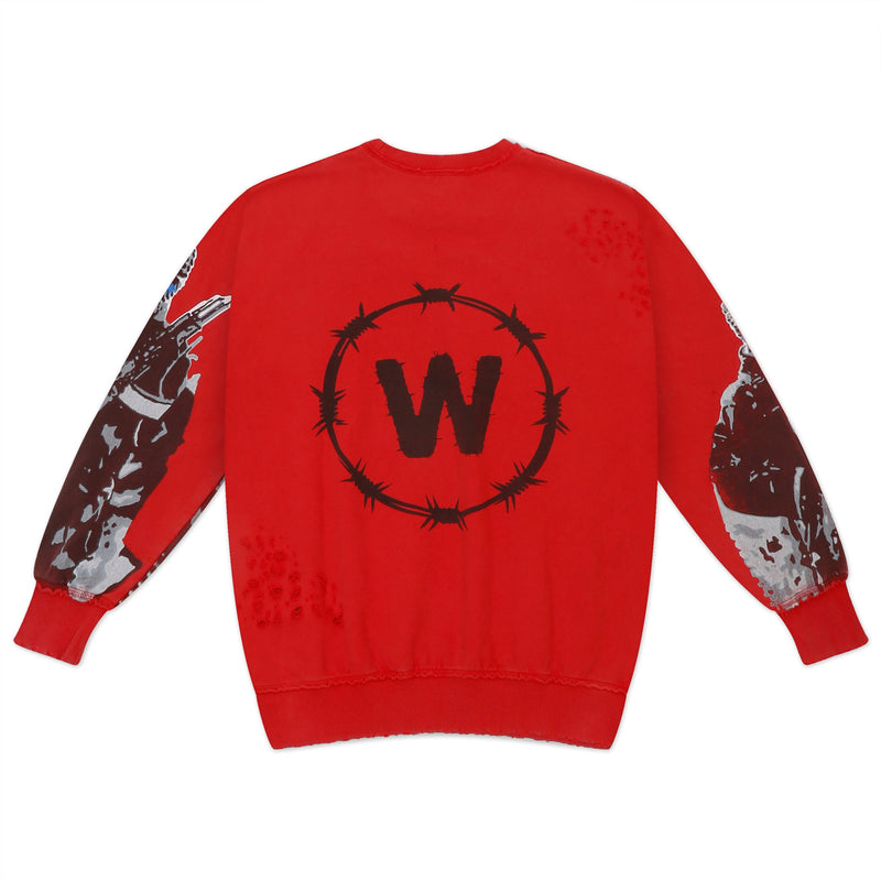 Sweatshirt - Dried Blood "Shoot At Sight" | WHYLABS | Streetwear Sweatshirt Hoodies by Crepdog Crew