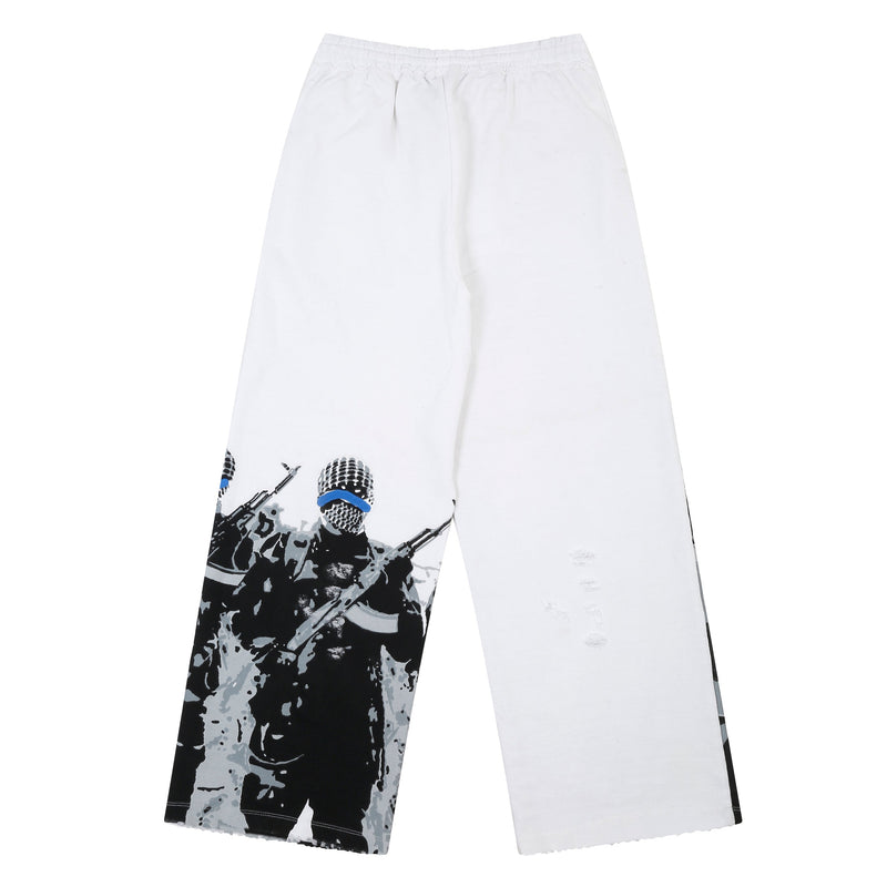 Sweatpants - Ice "Shoot At Sight" | WHYLABS | Streetwear Joggers by Crepdog Crew