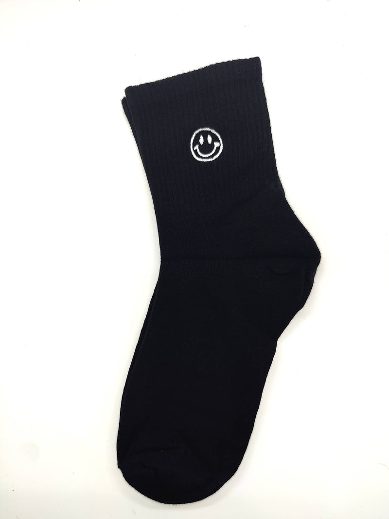 Smiley Socks TRIPLE BLACK | The GoodLace Company | Socks by Crepdog Crew